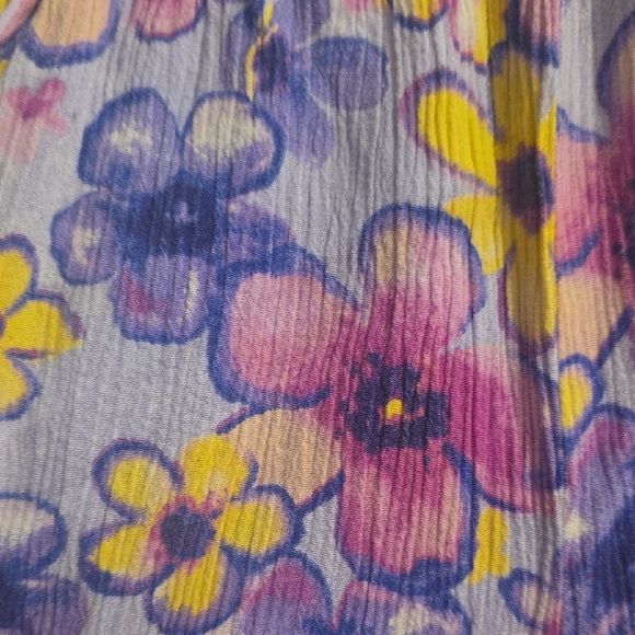 Justice Light Purple Romper with Floral Pattern - Picture 5 of 7